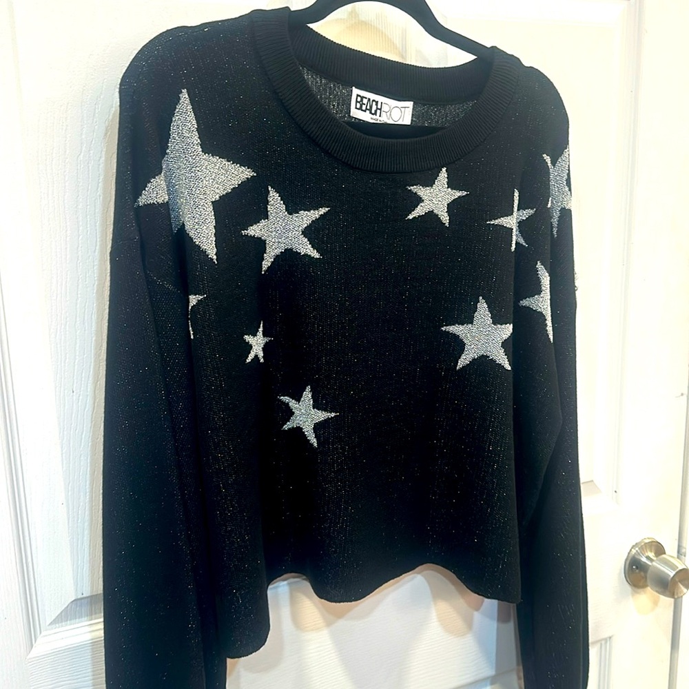 Beach Riot Ava Sweater Silver Star